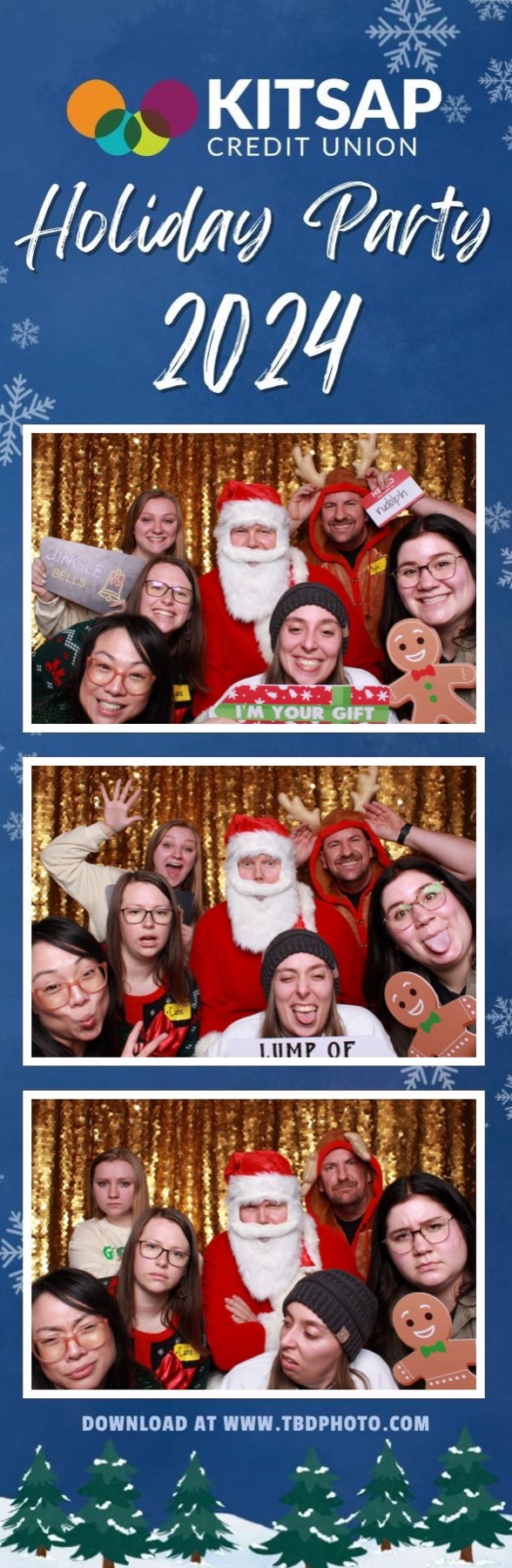Holiday party photo booth prints