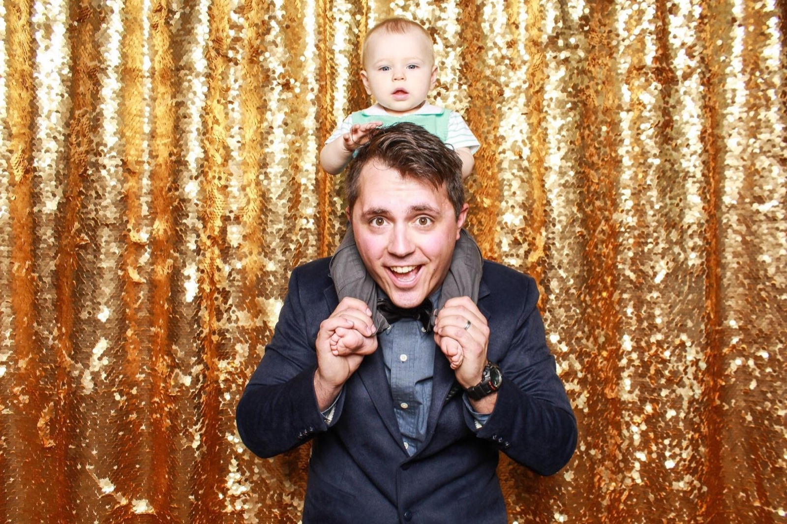 TBD Photo Booth setup at a birthday celebration