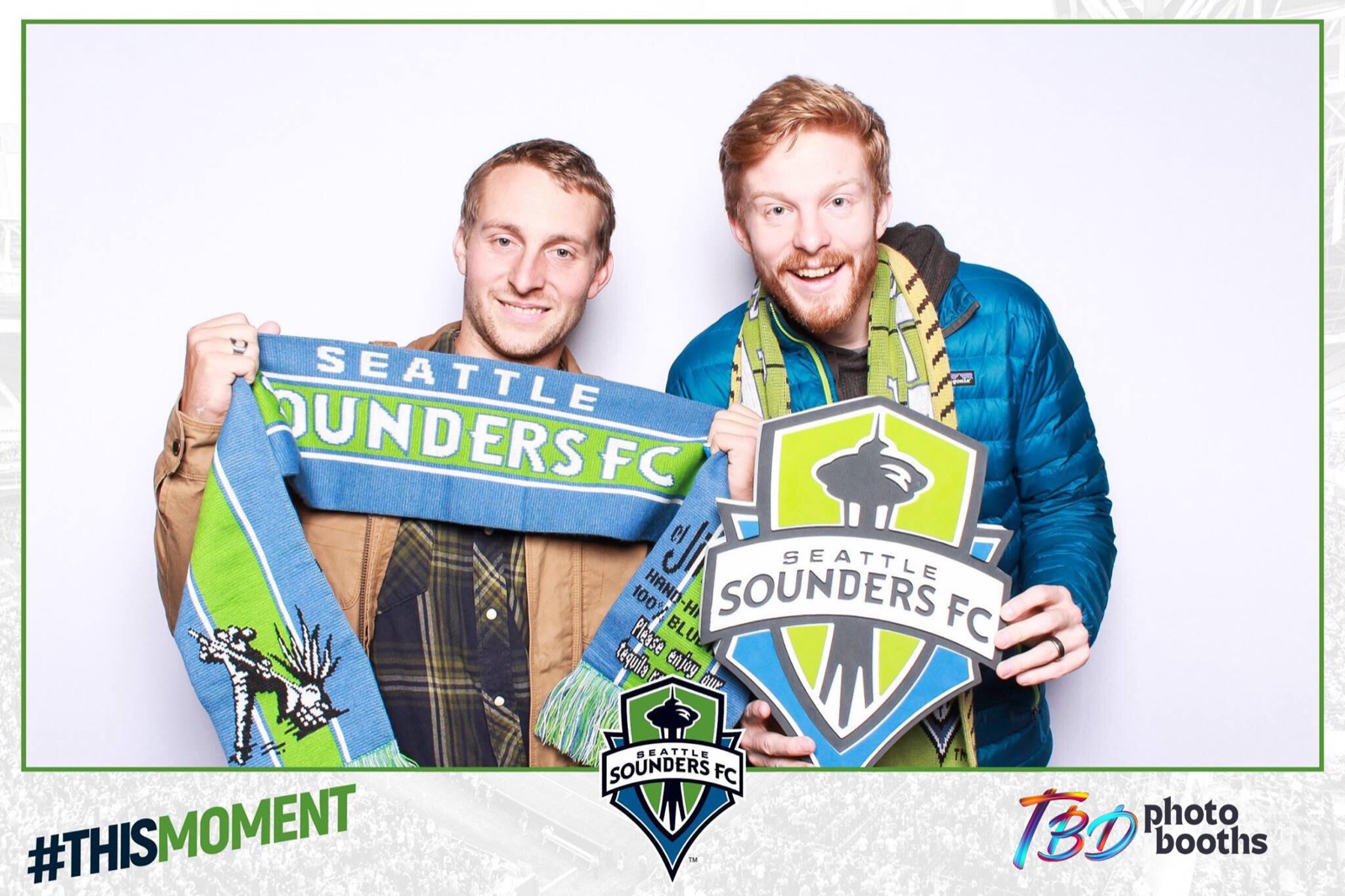 Photo booth at a sporting event