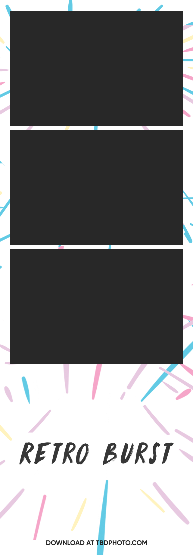 Retro Burst photo strip template