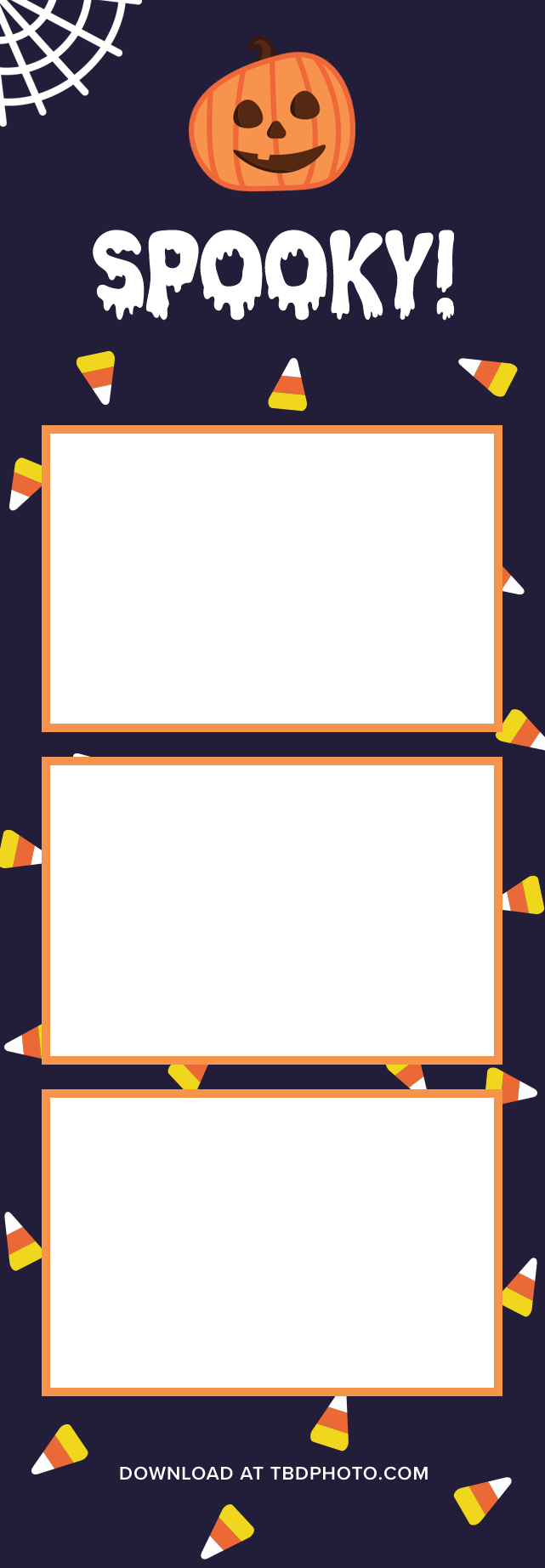 Spooky photo strip template