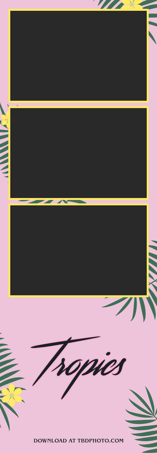 Tropics photo strip template